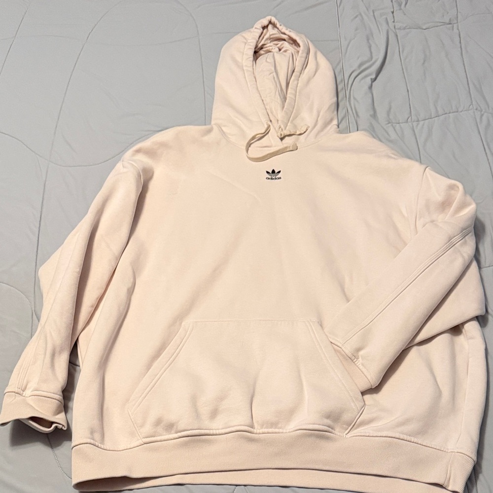 Adidas unisex Cream Hoodie Sweater